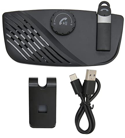 Cyrank Auto-Freisprecheinrichtung Mit Visier-Clip, Geräuschreduzierung, Universelles Auto-Set Für Freisprechen, Auto-Bluetooth-Lautsprecher Für LKW Und Busse