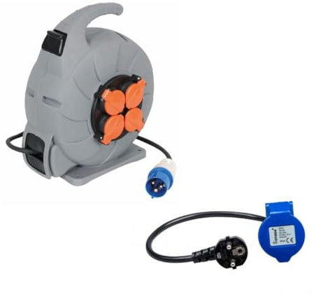 INOV TECH Enrouleur Electrique Automatique Mobile 15M Gris pour Camping Car