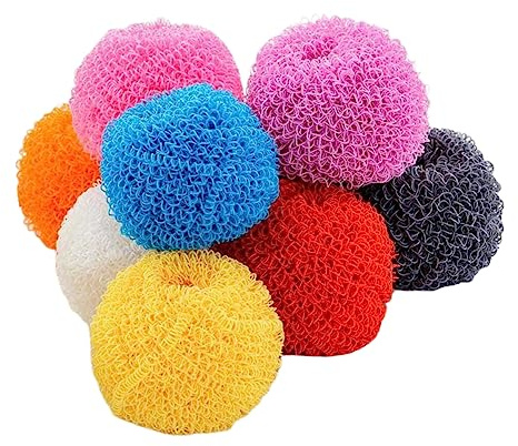 MAGICLULU 10pcs Hedgehog Fine Wire Wool Cleaning Balls Kitchen Fiber Cleaning Random Color