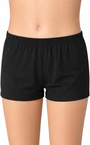 NuJake Girls Kids Cotton Hot Pants Dance Wear & Gymnastics Shorts 5-13 Yrs | Children's Soft & Stretchy Modesty Activewear Shorts