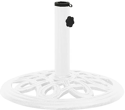Home & Garden Item-Umbrella Base White 40x40x32 cm Cast Iron