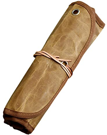 SHOWERORO Camping Bestecktasche Aus Hochwertigem Canvas Faltbarer Utensilienhalter Robust Und Reißfest Praktischer Organizer Für Outdoor Camping Picknick Wandern Und Garten Platzsparende