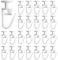 Frogetu 50 Pezzi Ganci per Tende Scorrevoli Tappi da 3 pezzi,Gancio Per Binario,Glider Hooks Per Binari,Accessori per Tende,Ganci per Tende Scorrevoli,per Cucine Camere da Letto
