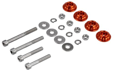 Set: CNC Unterlegscheibe 32mm für Stoßdämpfer/Federbein, Orange - für S51