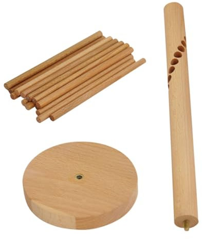 Gatuida Elegant Kitchen Noodle Drying Rack Spaghetti Pasta Drying Stand Natural Wood