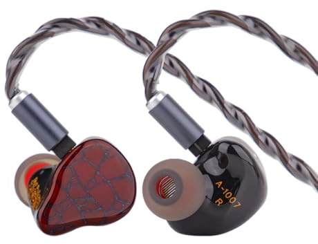 Linsoul Punch Audio Martilo In Ear Monitor,Cuffie IEM per Basshead con Driver Ibrido 1Planar+2BA+2DD,Auricolari HiFi Cablati, Cuffia Cablata di Precisione per Monitoraggio EDM Hip-Hop