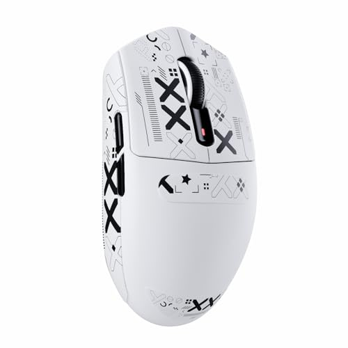 ATTACK SHARK G3 Kabellose Gaming-Maus, 25000 DPI, PAW3311-Sensor, 59g Superlight G305 Gamer-Mäuse, 80 Millionen Klicks, 500-mAh-Akku, Bluetooth/2.4G/Kabelgebundene, Für Win 11/PC/Mac, Weiß