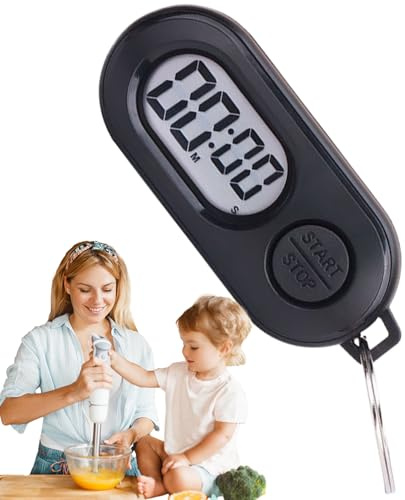 Cronómetro Contador De Tiempo - Reloj Contador De Tiempo para Deportes Al Aire Libre,Temporizador De Bolsillo con Pantalla LCD para Ducha, Estudio, Cocina, Gimnasio Y Entrenamiento