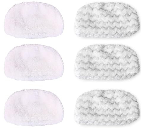MKVAXR 6pcs/Lot Parts Steam Mop Pad, for Bissell, Symphony 1252 1132 Series Hard Floor Vacuum Cleaning Cloth Cleaning Pads Replacements Steam Cleaner Parts