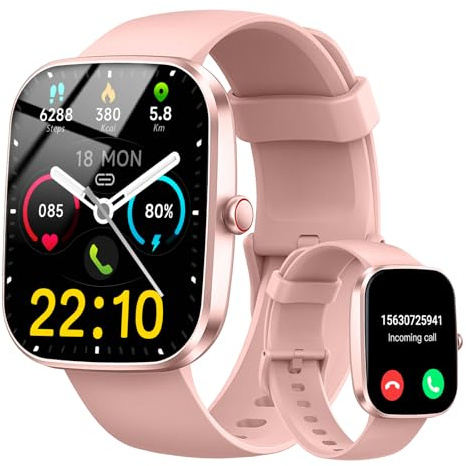 Fempoin Smart Watch, 1.96 HD SmartWatch, Touch Screen Answer/Make Call, IP68 Waterproof 100+ Sport Fitness Tracker Tracker with Sleep Monitor/SpO2/Heart Rate/Pedometer for Android iOS
