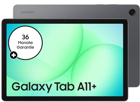Samsung Galaxy Tab A11+ 5G, AI Tablet, 11 Zoll Display, 90 Hz Bildwiederholrate, 256 GB Speicher, 8 GB RAM, Android, Dolby Atmos Quad-Lautsprecher, Gray, 3 Jahre Herstellergarantie