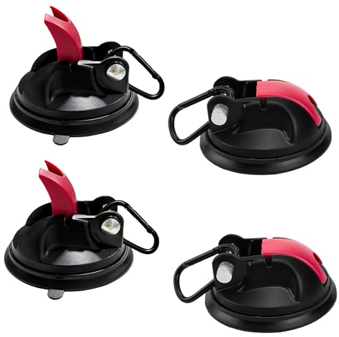 Foonary 4 ganchos con ventosa extra fuertes – gancho con ventosa fuerte de 35 kg de capacidad de carga con rosca de alta resistencia gancho ventosa para camping, autocaravana, cocina y baño