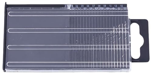 Juego de 20/25 brocas pequeñas de acero de alta velocidad para perforación fina, manualidades en madera, metal y resina, juego de brocas de reparación de relojes