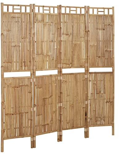 Lumanois Paravento a 4 Pannelli in bambù 160x180 cm, Mobili,Separè, 18.6kg-341749