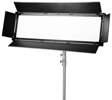 Walimex Pro Soft LED Brightlight 2400 Bi-Color Flat – Lampada a pannello a LED di alta qualità con temperatura di colore 3200 – 5600 K, potenza 200 W per produzione professionale di foto e video