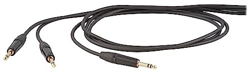 Proel DHS540LU3 - Cavo Audio Professionale Insert con connessioni Jack 6.3mm Stereo a 2x Jack 6.3mm mono, Nero (3mt)