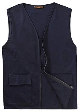 PengGengA Supermarkt Freiwillige Weste Benutzerdefinierte Hotel Event Ärmellose Jacke Marine L