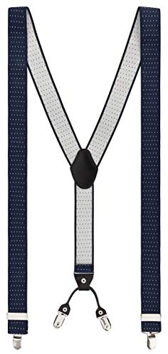 VINTAGE BASICS Hosenträger Herren - Elastisch und Verstellbar - 3,5cm Breite - Y-Form mit extra starken Metall Clips