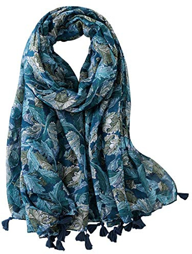 FAIRYGATE Green Scarf Ladies Scarfs Gifts Women's Scarves & Wraps Soft Long Women Fashion Paisley Shawl Wrap Evening Party Stylish Accessories with Tassel 17229