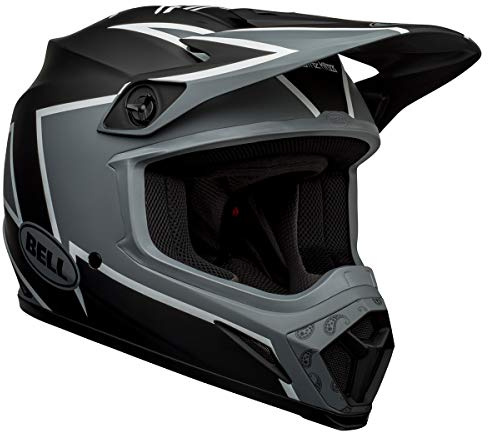 Bell MX-9 MIPS Dirt Helm (Twitch mattschwarz/grau/weiß – groß)