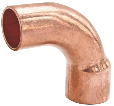 SOMATHERM FOR YOU, Courbe grand rayon à souder 90° Mâle-Femelle pour tube cuivre Ø14 - Sachet de 2 pièces - Idéal pour raccordements plomberie eau chaude/froide
