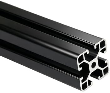 Iverntech 1 Stück 600 mm 4040 Europäischer Standard eloxierte Linearschiene Schwarzes Aluminium-Profilextrusion mit 8-mm-Schlitz der Serie 40 für 3D-Drucker und CNC-DIY-Lasergraviermaschine