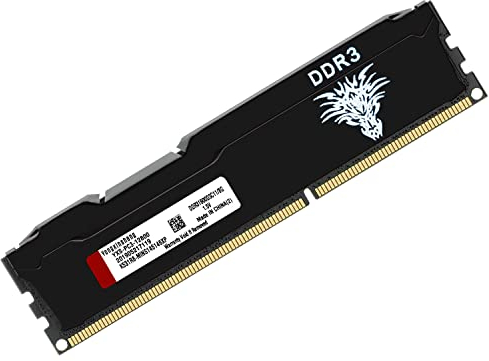 DDR3 8GB Desktop RAM 1600MHz PC3-12800 UDIMM Non-ECC Unbuffered 1.5V 2Rx8 Dual Rank 240 Pin CL11 PC Computer Memory Upgrade Module Arbeitsspeicher Kit (Schwarz)