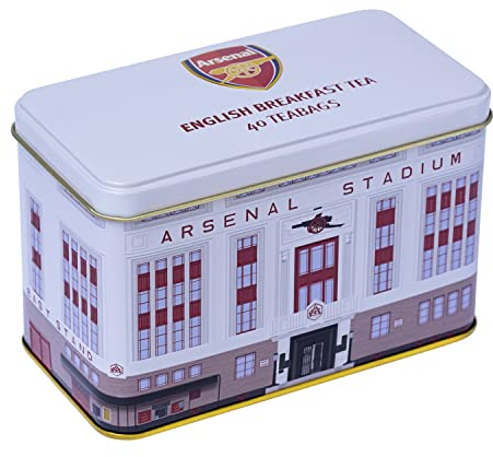 New English Teas Arsenal Highbury Tea Tin with 40 English Breakfast Teabags