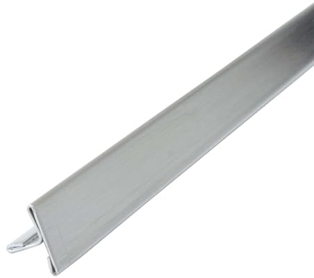 Dalsys Fliesenschiene T Profil 2,5m x 25mm Edelstahl V2A gebürstet | Übergangsschiene / Übergangsprofil für Boden & Wand, dekorative Fugenabdeckung, Abschlussleiste für Bad