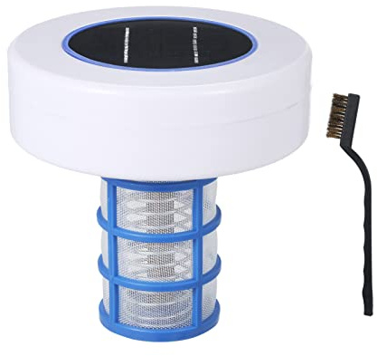 ERYUE Schwimmbadwasseraufbereiter,Solarstrom-Schwimmbadreiniger Solar-Pool-Ionisator Schwimmbadwasser Algenhemmung Chlorfreier Wasserprozessor