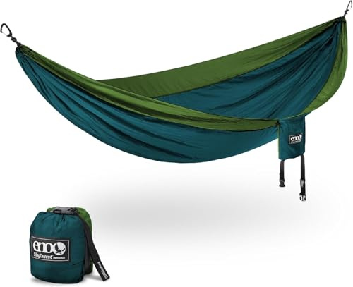 ENO SingleNest Hammock - Lightweight & Portable Single Hammock - 1 Person Portable - for Camping, Hiking, Backpacking, Travel, a Festival, or The Beach - Marine Cedar
