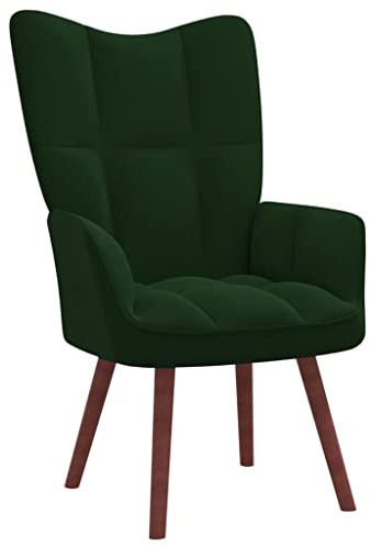 ZQQLVOO Relaxsessel Dunkelgrün Samt, Loungesessel, Fernsehsessel Relaxsessel, Schreibtischstuhl, Stuhl für Schlafzimmer, Wohnzimmer, Arbeitszimmer, Büro