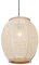Qazqa Oriental Lámpara colgante oriental natural 35 cm - Rob Textil/Acero/Madera Ovalada Adecuado para LED Max. 1 x 60 Watt