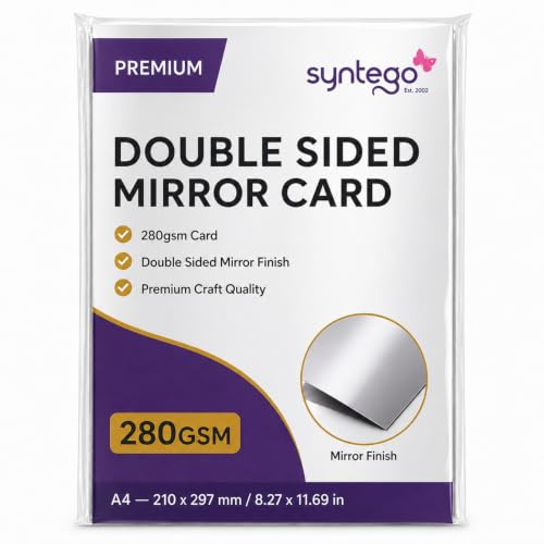 A4 Premium Spiegelkarton doppelseitig 280 g/m² helles Silber