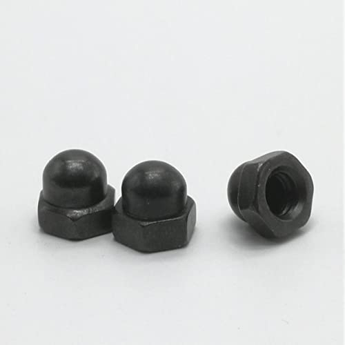 2 Stück 20 Stück DIN1587 Messing Stahl mit schwarzem Edelstahl Hutmuttern M3 m4 m5 m6 m8 m10 m12 Hutmutter Eichel Dome Head Sechskantmuttern-M12 2 Stück, Stahl mit Schwarz