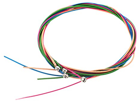 4-teiliges Gitarrensaiten-Set, Edelstahldraht-Innenkern, Farbige E-Bass-Saite für Akustikgitarre, 120 Cm