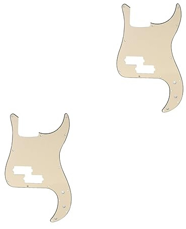 Abaodam 2stücke P-bass Pickguard Beige Anti-scratch Schutzplatte Mit Schraublöchern Für Bass Installieren Schützt Ihre Gitarre Und Verleiht Stilvolles Aussehen