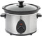 AAMEN Stainless Steel Slow Cooker 2.5L, Kitchen-Programmable, Tempered Glass Lid & Removable Ceramic-Bowl, 3 Heat Settings Gift