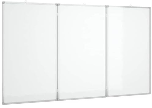 vidaXL Magnetisk whiteboard hopfällbar 180x100x1,7 cm aluminium