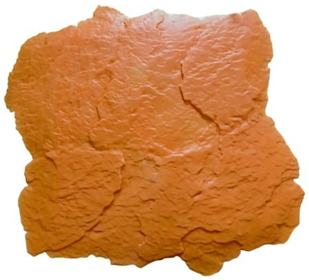 Molde de yeso estampado imitación roca pared estampado textura mat concrete, de goma de poliuretano, modelo RockMat19, 55 x 55 cm aprox.
