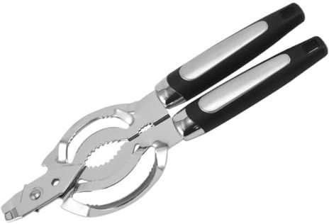 MAGICLULU Abridor De Tarros y Botellas De Acero Inoxidable Compacto, Resistente Al Desgaste, Portátil, Multifuncional, Práctico Para Hogar y Bar, Diseño Ergonómico y Antideslizante