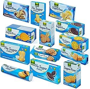 Gullon - Gran selección de 13 galletas saludables sin azúcar y sin azúcar añadida, 3,2 kg, aptas para diabéticos, selección mixta de galletas surtidas | Cesta de galletas de lujo y deliciosas