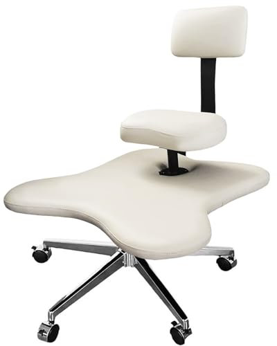 LULUMAIC Kniender Bürostuhl, Meditations-Bürostuhl, Kniestuhl mit gekreuzten Beinen, ergonomischer höhenverstellbarer Bürohocker, für Computerarbeiter, Yoga-Liebhaber, Meditationsfanatiker, Schwarz