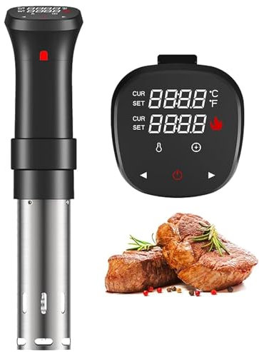 CHANGLKJ Appareil De Cuisson Lente À Basse Température, Cuiseur sous Vide avec Affichage Numérique Intelligent Et Minuterie, Précision De La Température ± 0,2 °C Et Matériau en Acier Inoxydable 304