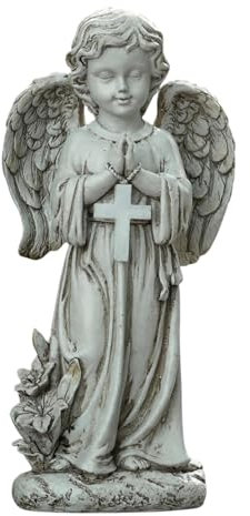 Générique Figurine d'ange d'extérieur, Statue de Patio d'ange Solaire, Statue d'ange avec lumière Solaire, Sculpture d'ange de Jardin Solaire étanche, pour Balcon, Jardin, Bateaux, terrasse