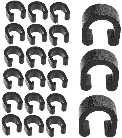 OHPHCALL 50pcs Bicycle Cable Tube Buckle Alloy Housing Clip Guide Brake Cable Ends for Shifter Derailleur Clip Bike Housing