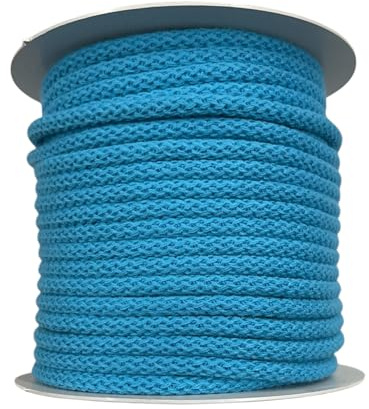 VERDEZZA, Corda tricotin MM6 x 25 METRI, per scritte personalizzate, lavori uncinetto, fai da te (Turchese 19)