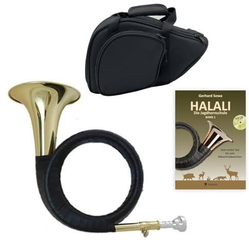 Starterset: Tuyama® TJG-201 Jagdhorn (Fürst-Pless-Horn) in B + Gigbag + Halali Jagdhornschule
