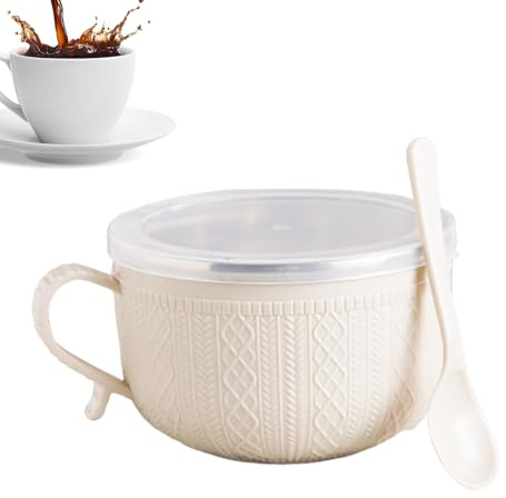 Soppmugg Med Lock 740 ml Estetiskt Tilltalande Muggskål Med Lock