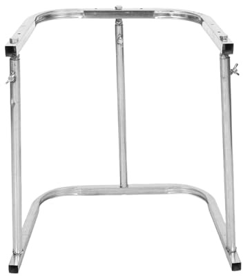SOIMISS Support Pliable pour Paquet Poubelle en Métal Argenté Cadre Réglable Compatible Paquet à Feuilles pour Jardin Camping et Collecte Extérieure des Déchets Anneau Porte-Paquet